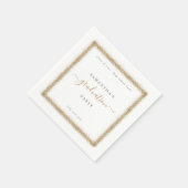 Gold Glitter Lijst Year Name Graduparty Servet (Hoek)