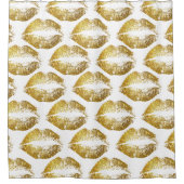 Gold Glitter Lips #4 Douchegordijn (Voorkant)