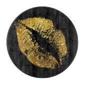 Gold Glitter Lips #4 Snijplank (Voorkant)