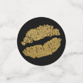 Gold Glitter Lips Lipstick Kus Beauty Party Confetti (Kleine voorkant)