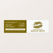 Gold Glitter Lips, Makeup Artist, Loyalty Card Visitekaartje (Buitenkant ongevouwen)