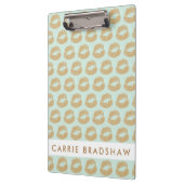 Gold Glitter Lips Patroon aanmaken Naam aanpassen Klembord (Links)