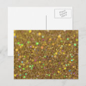 Gold Glitter look Artwork Briefkaart (Voorkant / Achterkant)