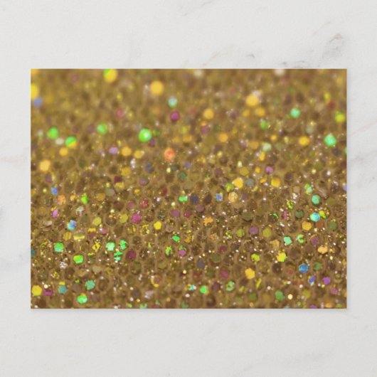 Gold Glitter look Artwork Briefkaart (Voorkant)