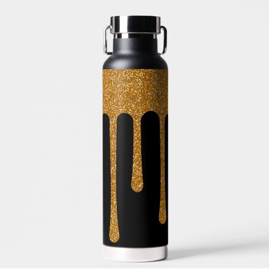 Gold Glitter look Driving Waterfles (Voorkant)