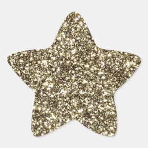 Gold Glitter look Elegant kerstster Sticker