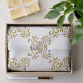 Gold Glitter look Elegant Patroon Tissuepapier (Geschenk)