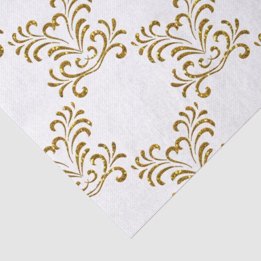 Gold Glitter look Elegant Patroon Tissuepapier (Detail)