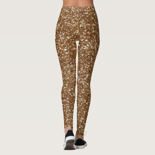 Gold Glitter look Leggings (Achterkant)