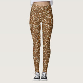 Gold Glitter look Leggings