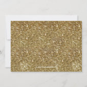 Gold Glitter-look Ribbon Bow Foto Afstuderen Kaart (Achterkant)