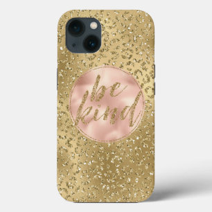 Gold Glitter Lopard Print Blush Roos Case-Mate iPhone Case