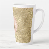 Gold Glitter Lopard Print Blush Roos Latte Mok (Rechts)