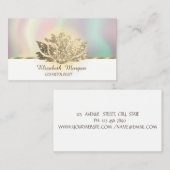 Gold Glitter Lotus Colorful Visitekaartje (Voorkant / Achterkant)