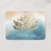 Gold Glitter Lotus, Confetti, Paint Splash Kortingskaartje (Voorkant)