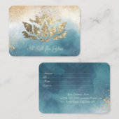 Gold Glitter Lotus, Confetti, Paint Splash Kortingskaartje (Voorkant / Achterkant)