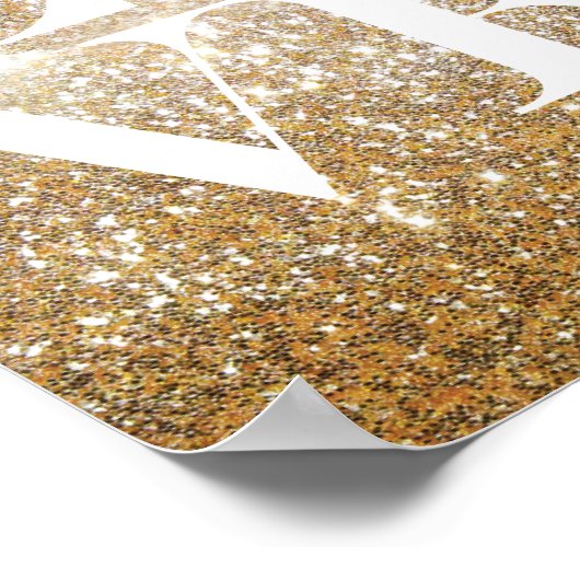 Gold Glitter Love Poster (Hoek)