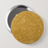 Gold Glitter luxe Ronde Button 4,0 Cm (Voorkant /achterkant)