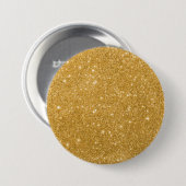 Gold Glitter luxe Ronde Button 7,6 Cm (Voorkant /achterkant)