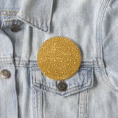 Gold Glitter luxe Ronde Button 7,6 Cm (In situ)