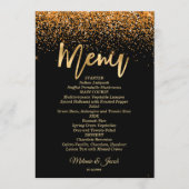 Gold Glitter Luxury flatmenu-Kaart Menu (Voorkant)