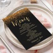 Gold Glitter Luxury flatmenu-Kaart Menu