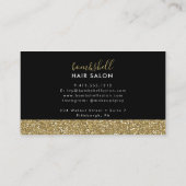 Gold Glitter Makeup Artist Hair Salon Visitekaartje (Achterkant)