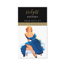 Gold Glitter Makeup Artist Hair Salon