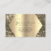 Gold Glitter Makeup Artist Lash Brow Champaigne Visitekaartje (Achterkant)