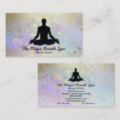 ** Gold Glitter Man Yoga Meditatie Mindfulness Visitekaartje (Voorkant / Achterkant)