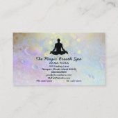 ** Gold Glitter Man Yoga Meditatie Mindfulness Visitekaartje (Achterkant)