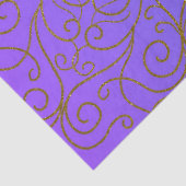 Gold Glitter Mandala op Paarse tot blauwe gradiënt Tissuepapier (Detail)