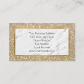 Gold Glitter Marble Makeup Artist Hair Visitekaartje (Achterkant)