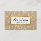 Gold Glitter Marble Makeup Artist Hair Visitekaartje (Voorkant)
