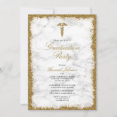 Gold Glitter Marble Medical School Afstuderen Kaart