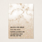 Gold Glitter Marble Ombre Earring Display Card Visitekaartje (Achterkant)