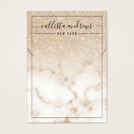 Gold Glitter Marble Ombre Ketting Display Card Visitekaartje