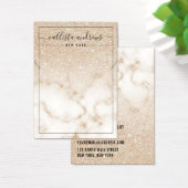 Gold Glitter Marble Ombre Ketting Display Card Visitekaartje (Bureau)