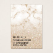 Gold Glitter Marble Ombre Logo Ketting Display Visitekaartje (Achterkant)