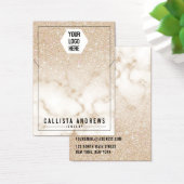 Gold Glitter Marble Ombre Logo Ketting Display Visitekaartje (Bureau)