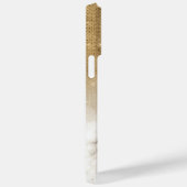 Gold Glitter Marble Ombre Monogram Case-Mate iPhone Case (Achterkant / Rechts)