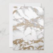 Gold Glitter Marble Script Photo Graduparty Kaart (Achterkant)