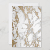 Gold Glitter Marble Script Photo Graduparty Kaart (Achterkant)