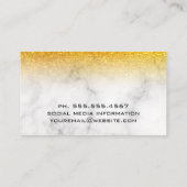 Gold Glitter | Marmer Visitekaartje (Achterkant)