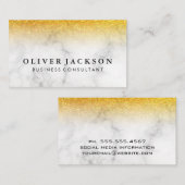 Gold Glitter | Marmer Visitekaartje (Voorkant / Achterkant)