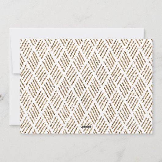 Gold Glitter Married en Bright Photo Lijst Feestdagenkaart (Achterkant)