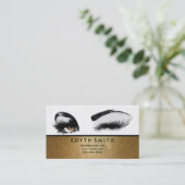 Gold Glitter Mascara of Eyelashes Visitekaartje (Staand voorkant)