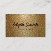 Gold Glitter Mascara of Eyelashes Visitekaartje (Achterkant)