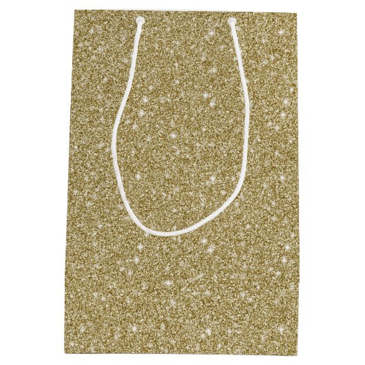 Gold Glitter Medium Cadeauzakje (Achterkant)