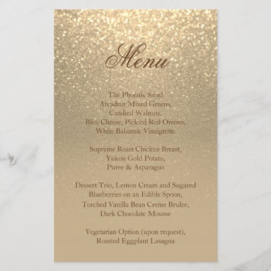 Gold Glitter - Menu (Voorkant)